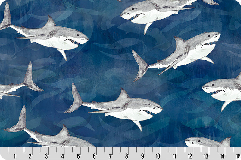 Minky -Deep Dive Digital Cuddle Multi From Shannon Fabrics - 60" Wide