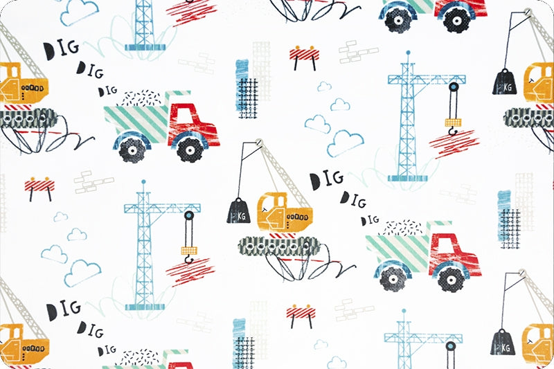 Minky - DIG DIG Digital Cuddle Multi From Shannon Fabrics - 60" Wide