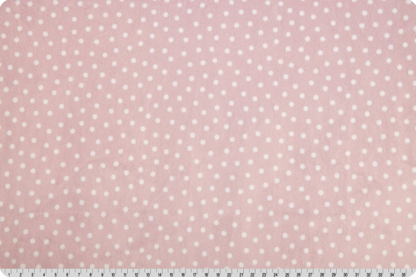 Minky - Dot Digital Cuddle Rosewater From Shannon Fabrics - 60" Wide