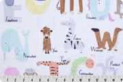 Minky - Easy As Abc Digital Cuddle Multi From Shannon Fabrics - 60" Wide