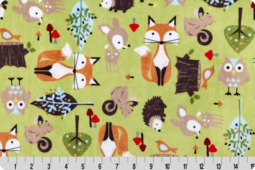 Minky - Forest Tail Digital Cuddle Kiwi From Shannon Fabrics - 60" Wide