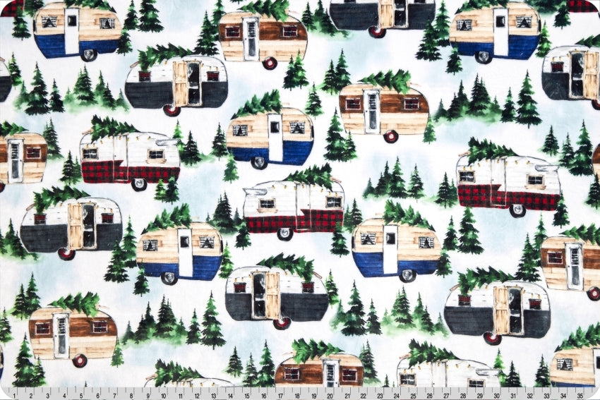 Minky - Gone Camping Digital Cuddle Multi From Shannon Fabrics - 60" Wide