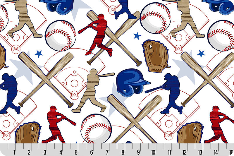Minky - GRAND SLAM Digital Cuddle Snow From Shannon Fabrics - 60" Wide