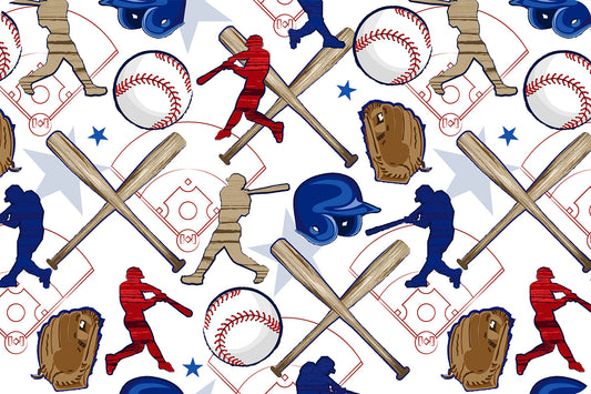 Minky - GRAND SLAM Digital Cuddle Snow From Shannon Fabric