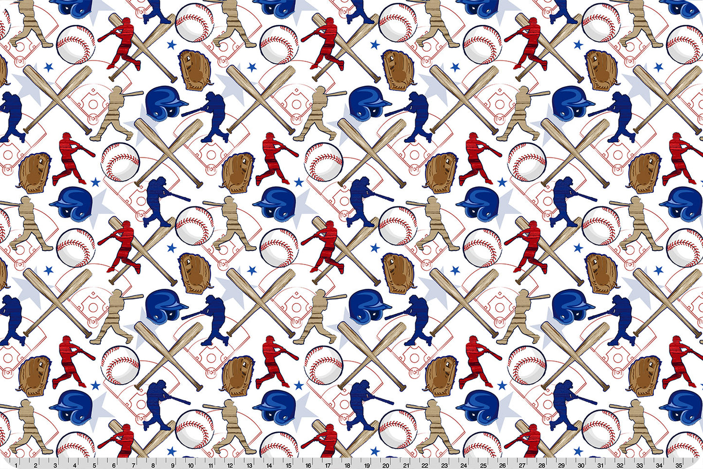 Minky - GRAND SLAM Digital Cuddle Snow From Shannon Fabric