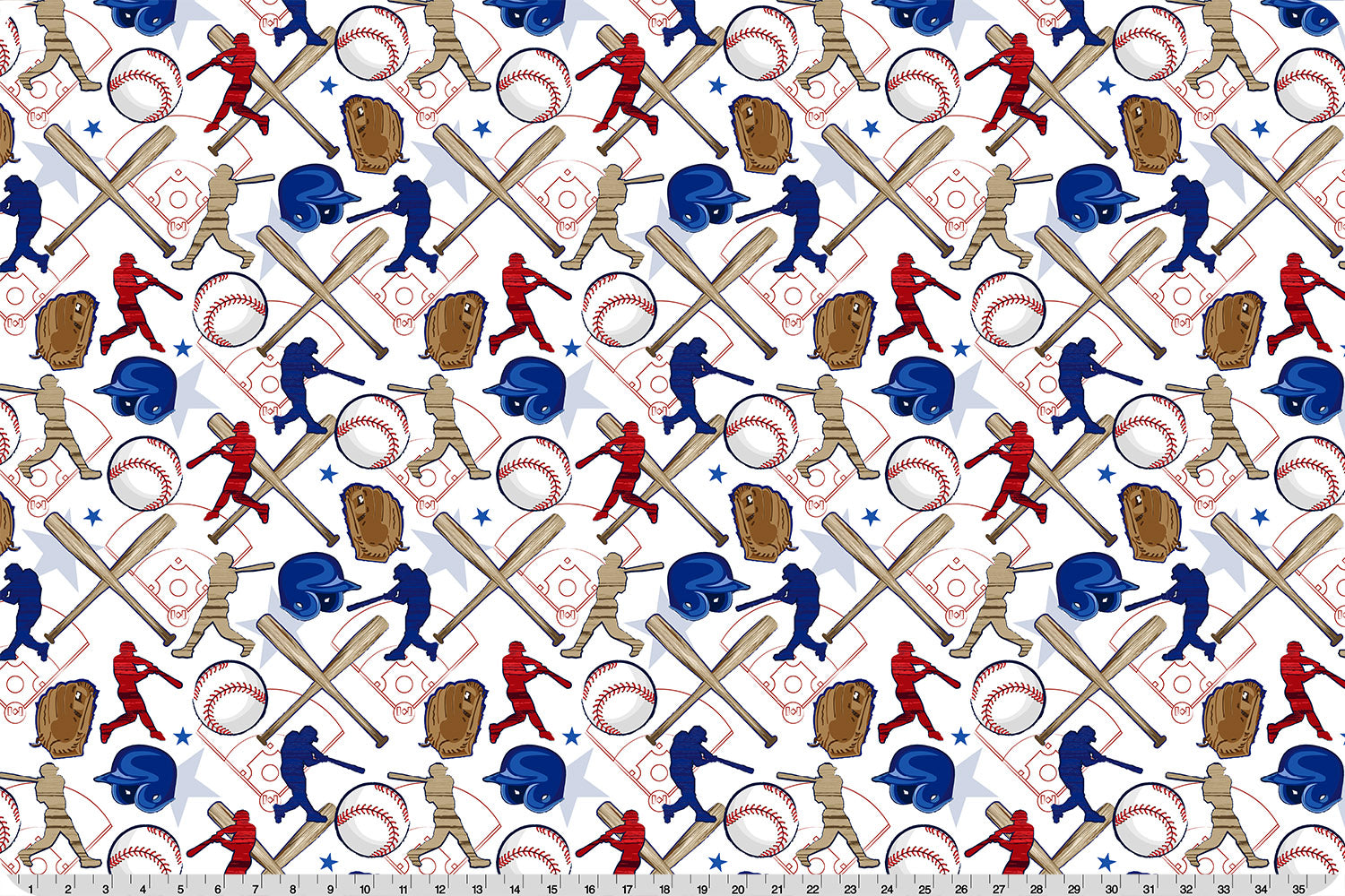 Minky - GRAND SLAM Digital Cuddle Snow From Shannon Fabrics - 60" Wide