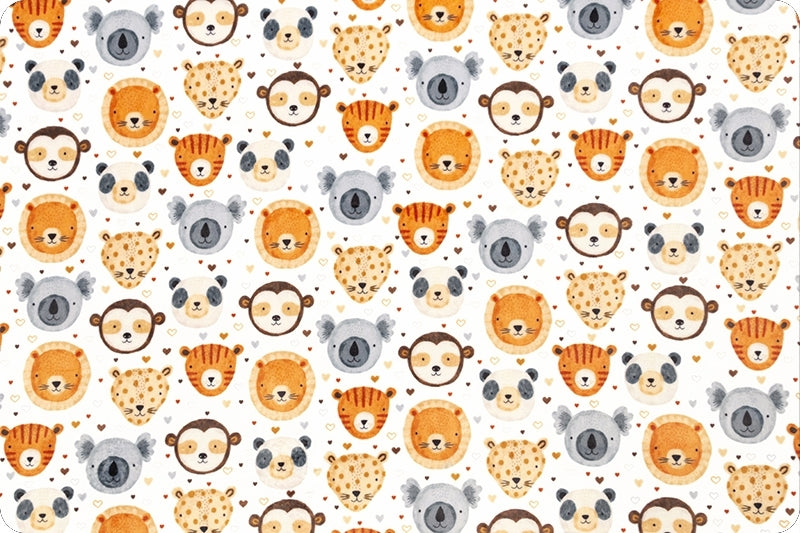 Minky - Heads Up Digital Cuddle Natural From Shannon Fabrics - 60" Wide