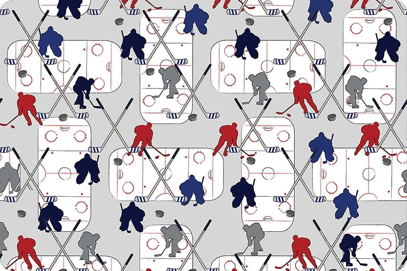 Minky - Hockey Digital Cuddle Cloudy From Shannon Fabrics