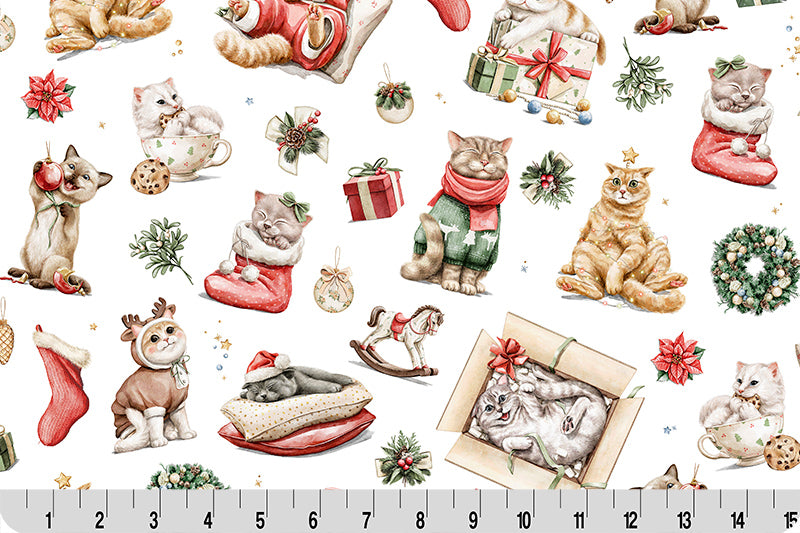Minky - Jingle Paws Digital Cuddle Multi From Shannon Fabrics - 60" Wide