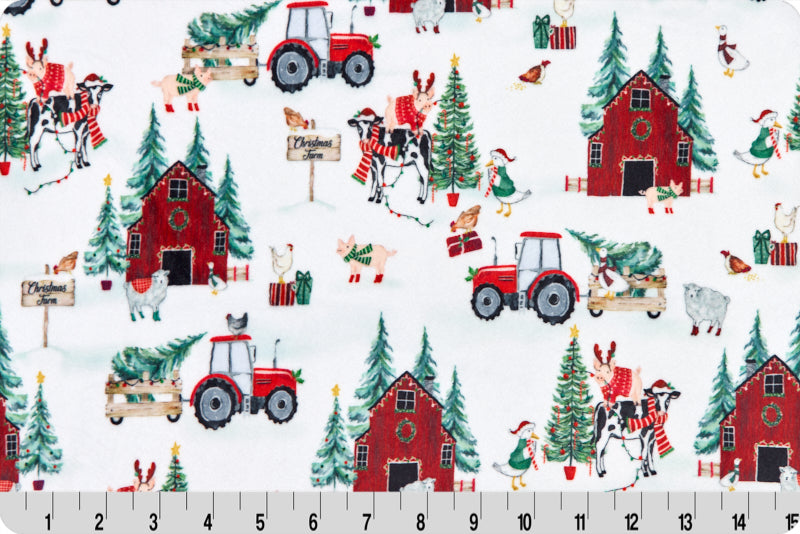 Minky - Jolly Tree Farm Digital Cuddle Cardinal From Shannon Fabrics - 60" Wide