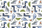 Minky - Jurassic Digital Cuddle Snow From Shannon Fabrics - 60" Wide