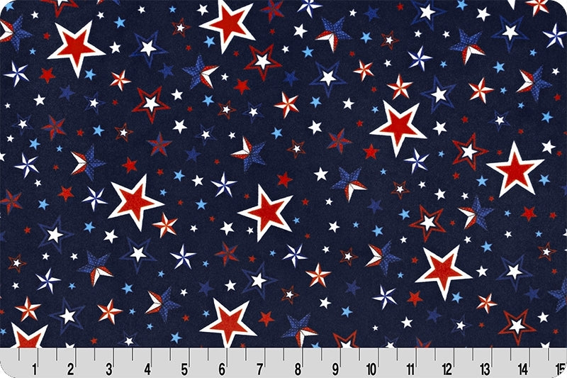 Minky - Liberty Stars Digital Cuddle Ink From Shannon Fabrics - 60" Wide