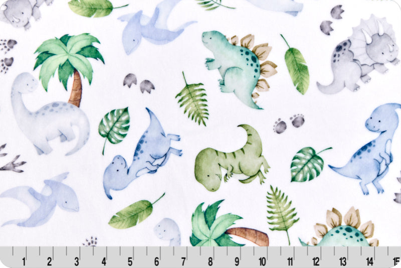 Minky - Lil Dinos Digital Cuddle Ivy From Shannon Fabrics - 60" Wide