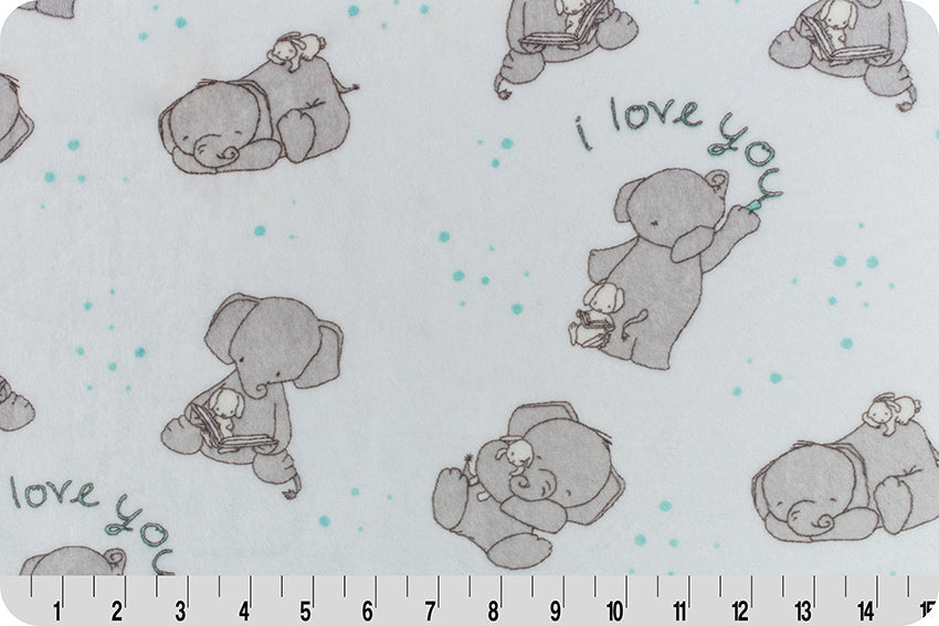 Minky - Love You Digital Cuddle Aruba From Shannon Fabrics - 60" Wide