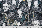 Minky - Memento Mori Digital Cuddle Gray From Shannon Fabrics - 60" Wide