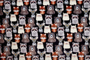 Minky - Nature Nerds Digital Cuddle Black From Shannon Fabrics - 60" Wide