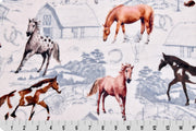 Minky - On The Ranch Digital Cuddle Multi From Shannon Fabrics - 60" Wide