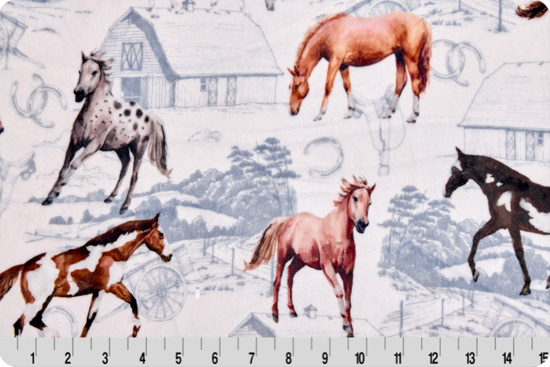 Minky - On The Ranch Digital Cuddle Multi From Shannon Fabrics - 60" Wide