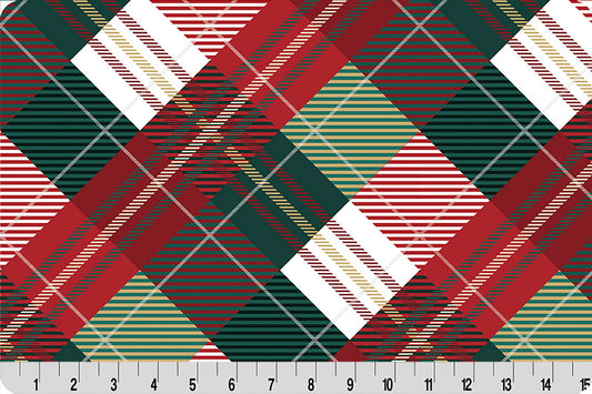 Minky - Plaid Tidings Digital Cuddle Multi From Shannon Fabrics