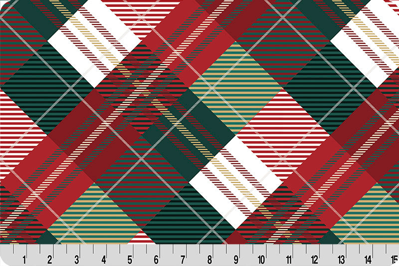 Minky - Plaid Tidings Digital Cuddle Multi From Shannon Fabrics - 60" Wide