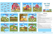 Minky - On The Farm Digital Cuddle Panel Multi From Shannon Fabrics - 60" Wide