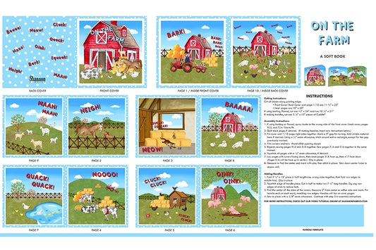 Minky - On The Farm Digital Cuddle Panel Multi From Shannon Fabrics