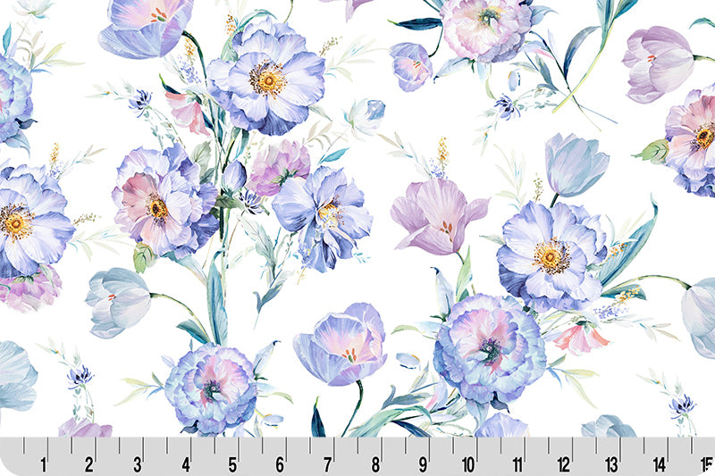 Minky - Poppy Lane in Iris Digital Cuddle Multi From Shannon Fabrics - 60" Wide