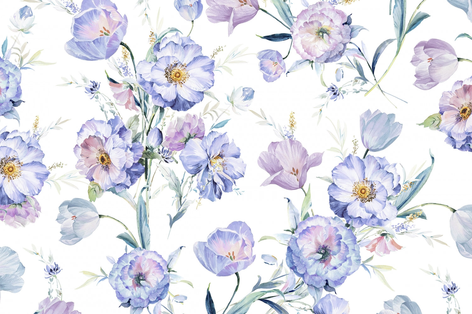 Minky - Poppy Lane in Iris Digital Cuddle Multi From Shannon Fabrics - 60" Wide