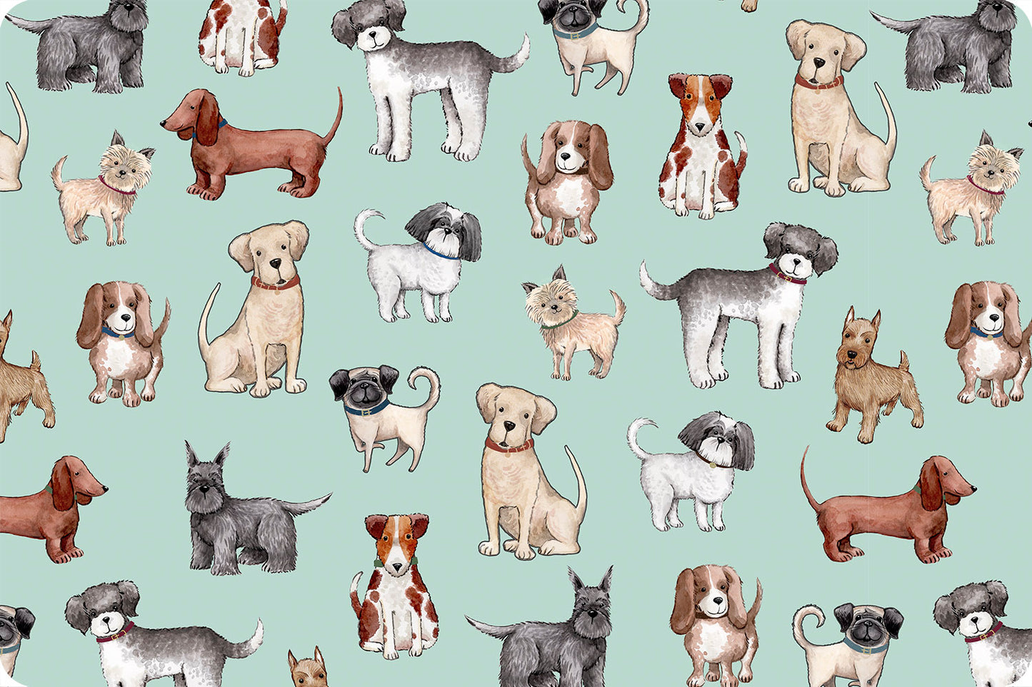 Minky - PUPPY LOVE Digital Cuddle Snow From Shannon Fabric