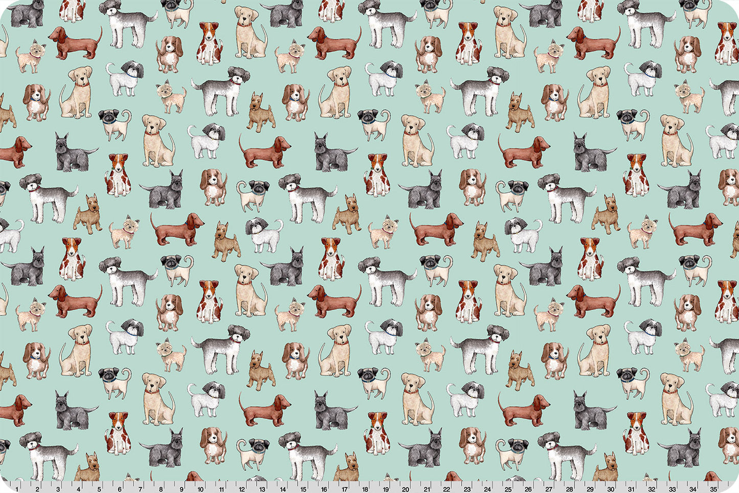 Minky - PUPPY LOVE Digital Cuddle Snow From Shannon Fabric