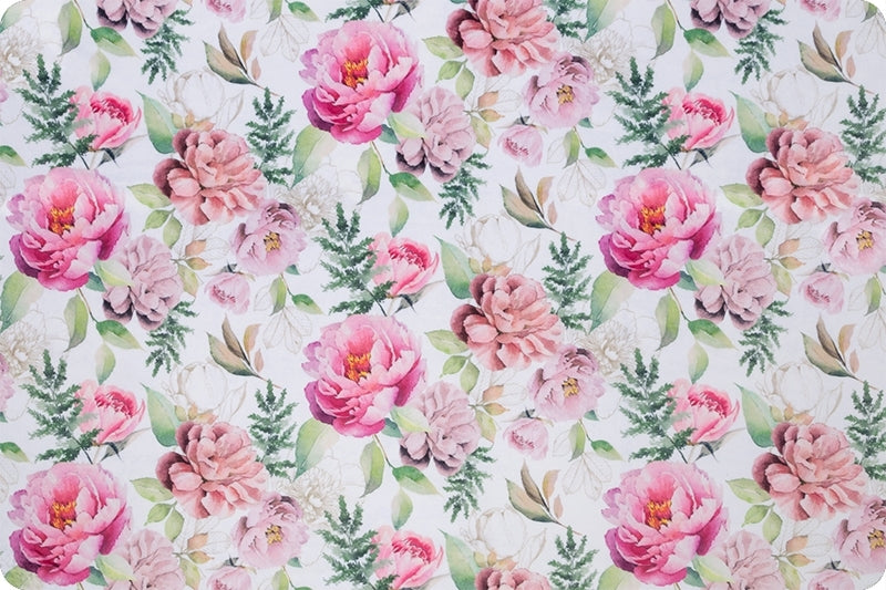 Minky - Rite Of Spring Digital Cuddle Snow From Shannon Fabrics - 60" Wide
