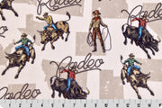 Minky - Rodeo Digital Cuddle Natural From Shannon Fabrics - 60" Wide