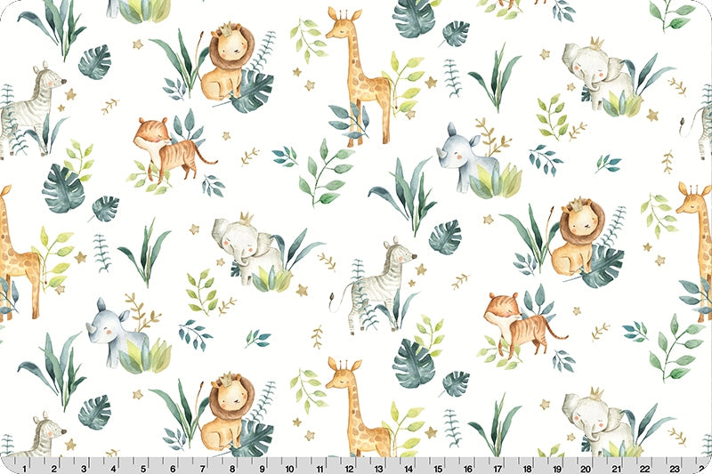 Minky - Safari Babies Digital Cuddle Multi From Shannon Fabrics - 60" Wide