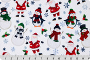 Minky - Santa & Friends Digital Cuddle Multi From Shannon Fabrics - 60" Wide