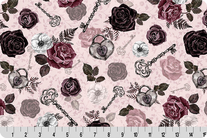 Minky -Secret Crush Digital Cuddle Natural From Shannon Fabrics - 60" Wide