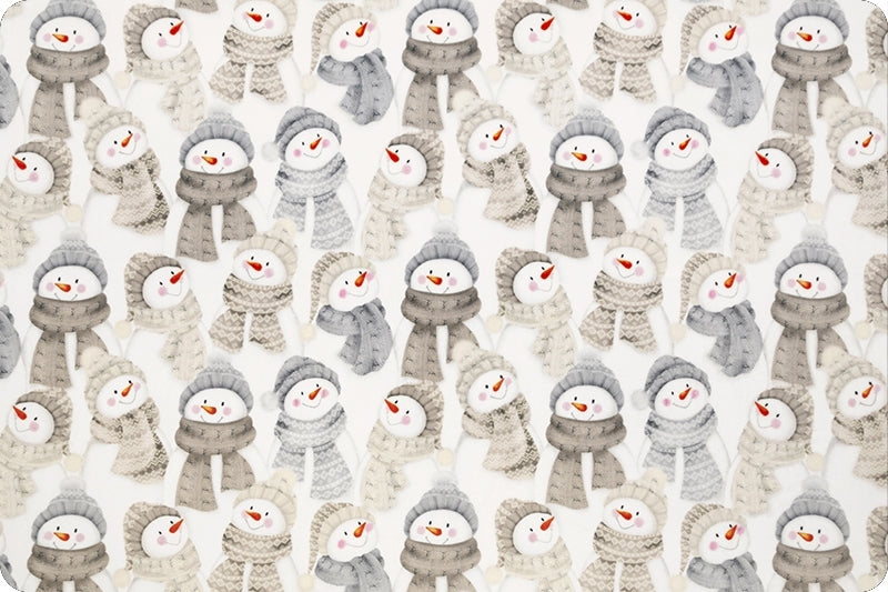 Minky - Snow Day Digital Cuddle Simply Taupe From Shannon Fabrics - 60" Wide