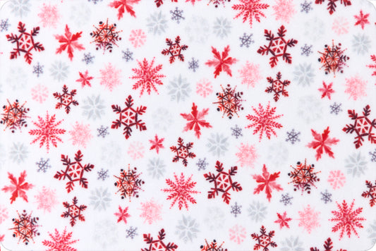 Minky - Snow Frost Digital Cuddle Scarlet From Shannon Fabrics