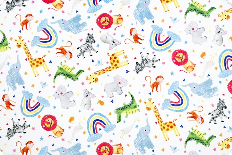 Minky - Story Book Digital Cuddle Multi From Shannon Fabrics - 60" Wide