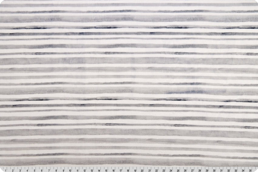 Minky - Stripe Digital Cuddle Alloy From Shannon Fabrics - 60" Wide