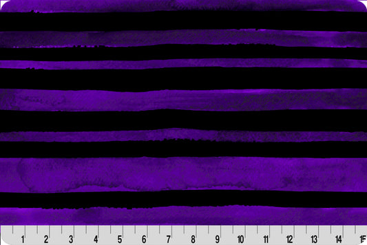 Minky - Stripe Digital Cuddle Purple/Black From Shannon Fabrics