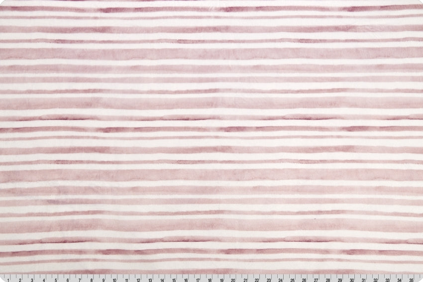 Minky - Stripe Digital Cuddle Rosewater From Shannon Fabrics - 60" Wide