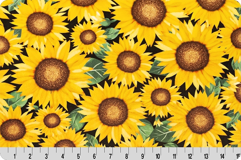 Minky - Sunflower Digital Cuddle Marigold From Shannon Fabrics - 60" Wide