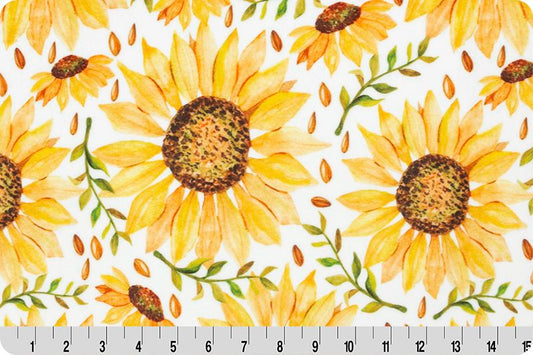 Minky - Sunshine Flower Digital Cuddle Sunshine From Shannon Fabrics
