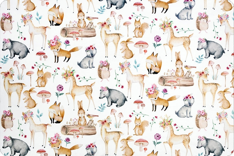 Minky - Sweet Darlings Digital Cuddle Snow From Shannon Fabrics - 60" Wide