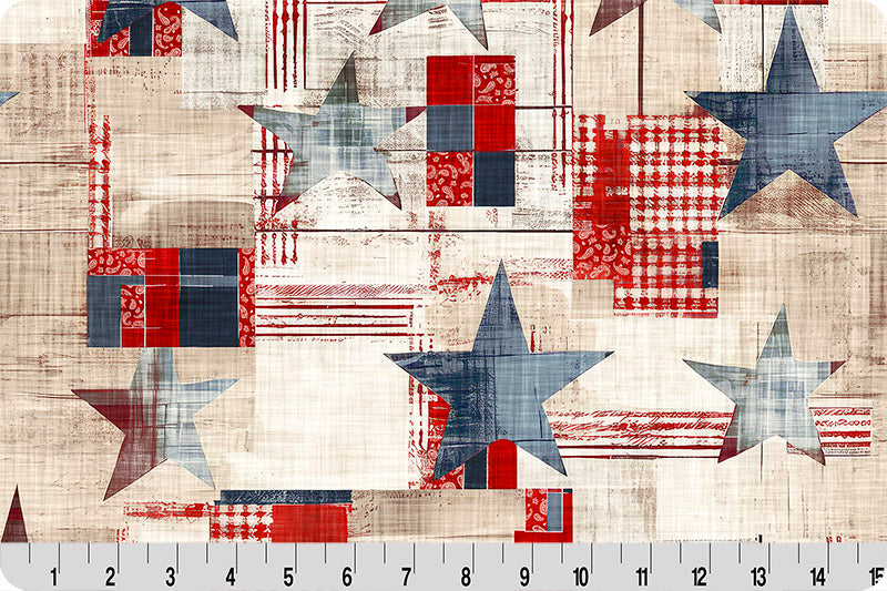 Minky - TIMELESS LIBERTY Digital Cuddle Snow From Shannon Fabrics - 60" Wide