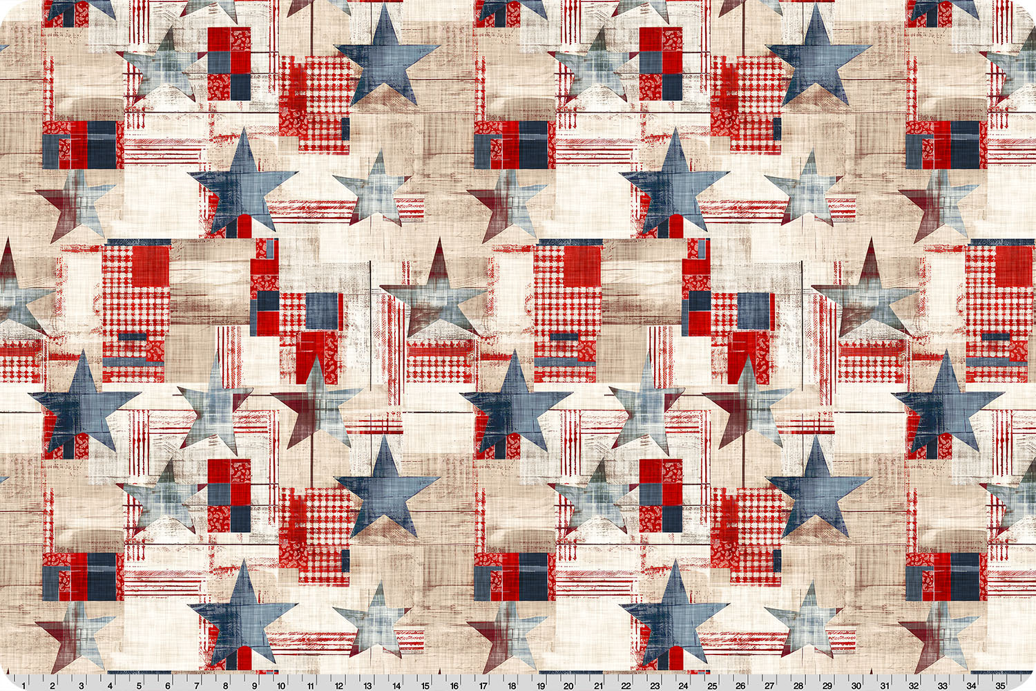 Minky - TIMELESS LIBERTY Digital Cuddle Snow From Shannon Fabrics - 60" Wide