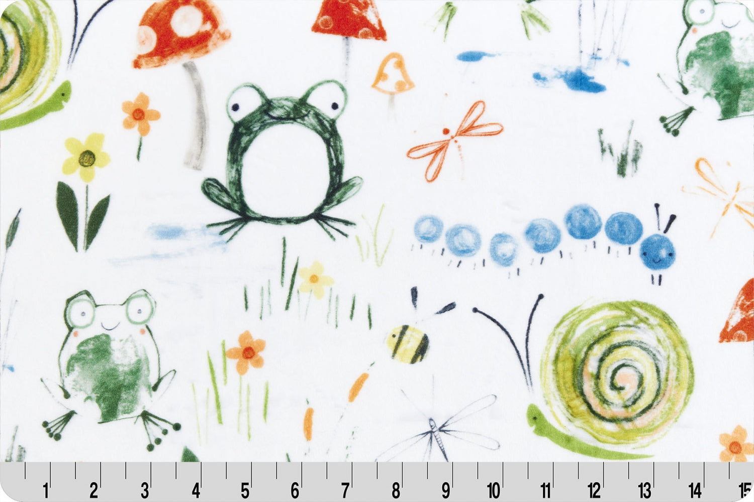 Minky - Toads Tool Tales Digital Cuddle Loden From Shannon Fabrics - 60" Wide