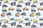 Minky - Tractor Haul Digital Cuddle Multi From Shannon Fabrics - 60" Wide