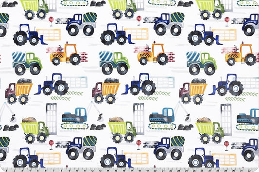 Minky - Tractor Haul Digital Cuddle Multi From Shannon Fabrics