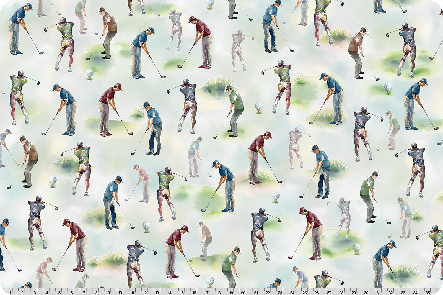 Minky - UP TO PAR Digital Cuddle Snow From Shannon Fabrics - 60" Wide